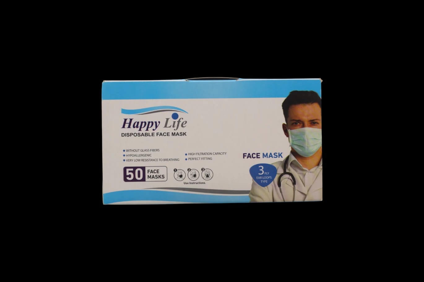 Face Mask Happy Life Box - 50 Pieces