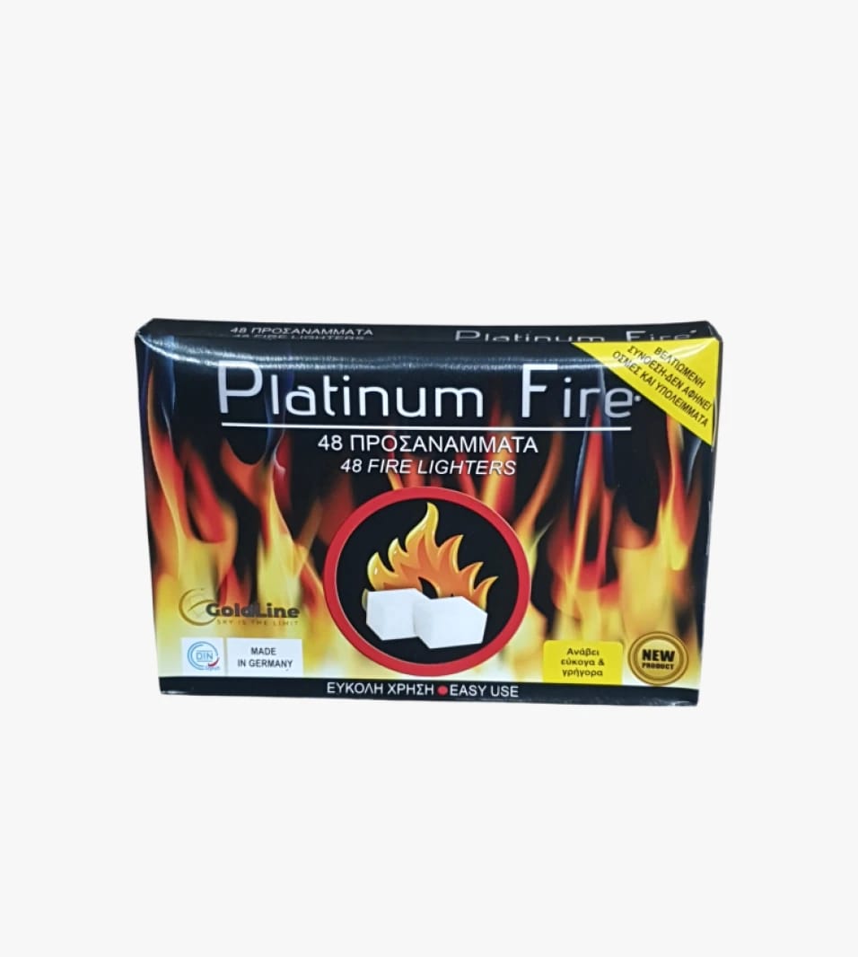 Platinum Fire 48 Fire Lighters Premium for Fireplaces and Grills for Quick and Safe Outdoor Use