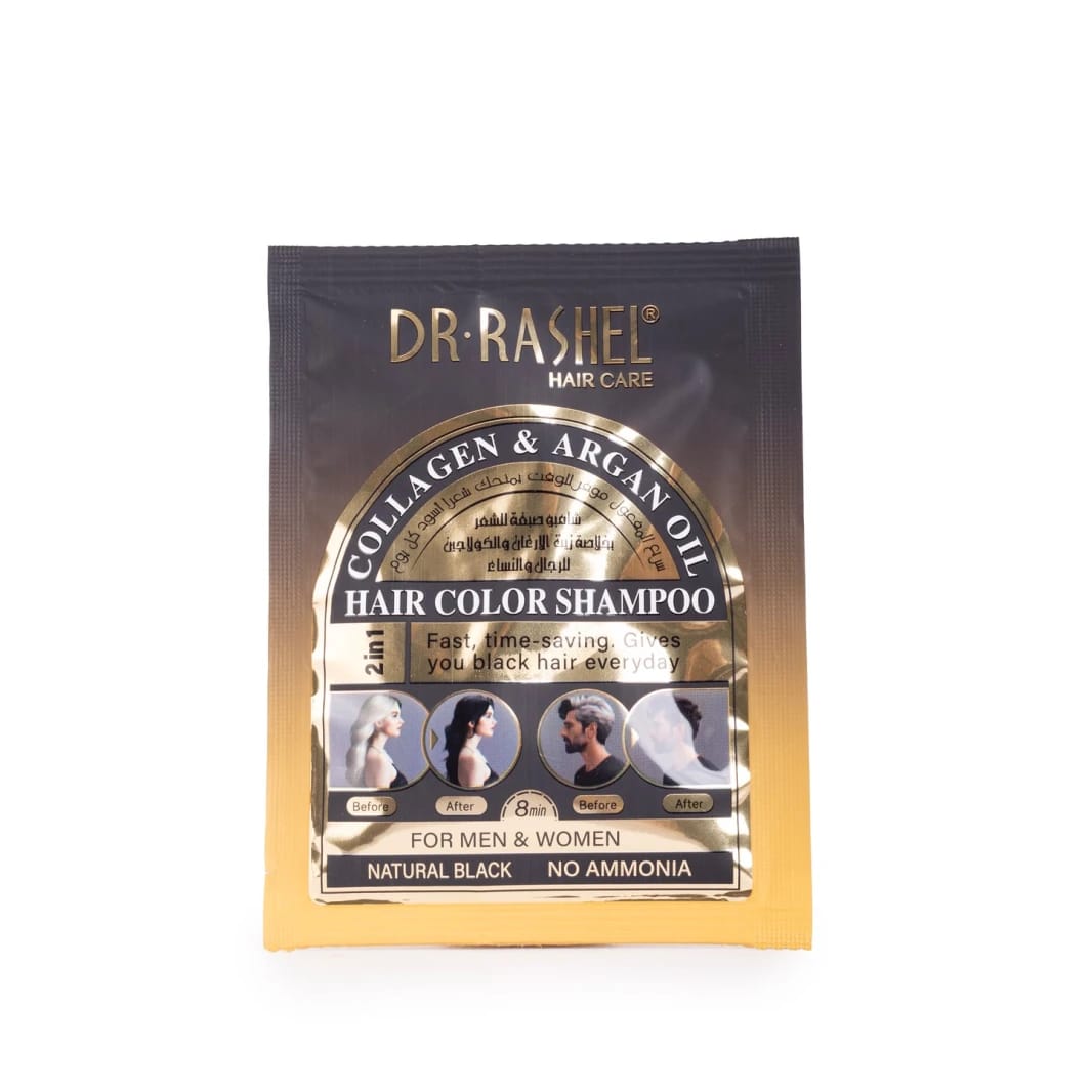 Hair Color Shampoo with Argan Oil and Collagen for Men and Women by Dr Rashel
