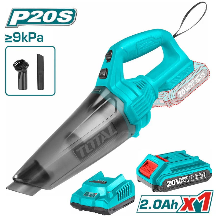 20V Cordless Vacuum Cleaner with 9 kPa Suction for Home and Car - TOTAL Brand