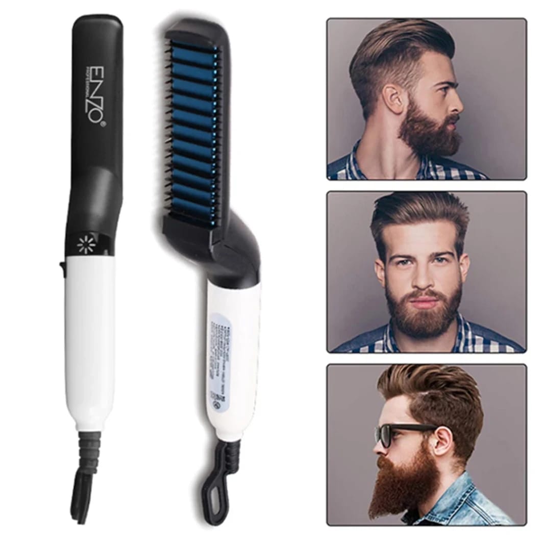 Men's Hair and Beard Styling Brush with Rotating Cord by ENZO