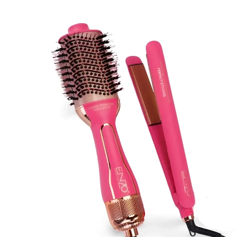 Professional Hair Brush and Straightener for Salons - ENZO Italian Brand - en-510