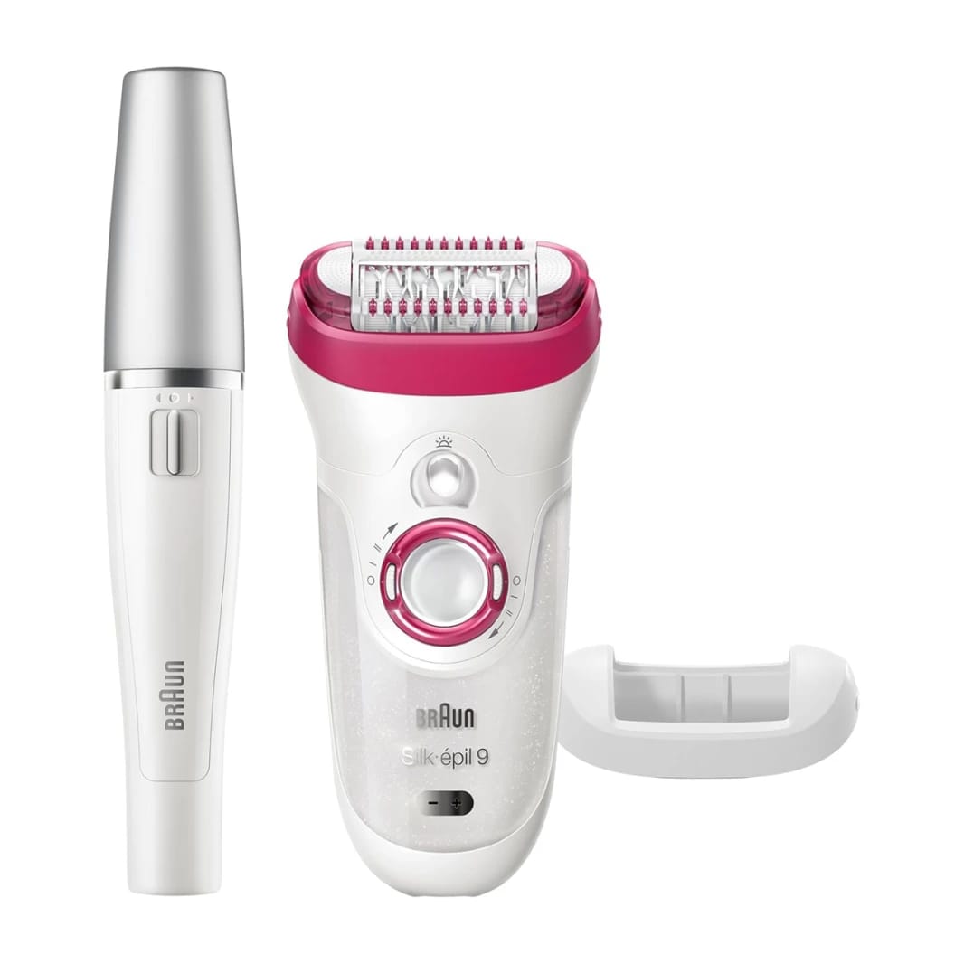 Braun 2-in-1 Hair Removal Machine with Facial Device and 3 Extra Heads - Braun Silk-épil 9