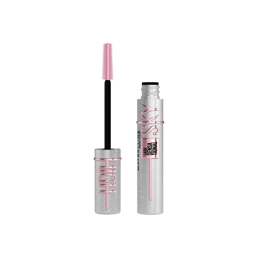 Maybelline Lash Sensational Sky High Glitter Mascara – Silver (Diamond Print), Washable