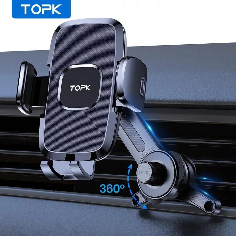 حامل هاتف السيارة TOPK D35T بذراع ممتد ودعم ثلاثي النقاط