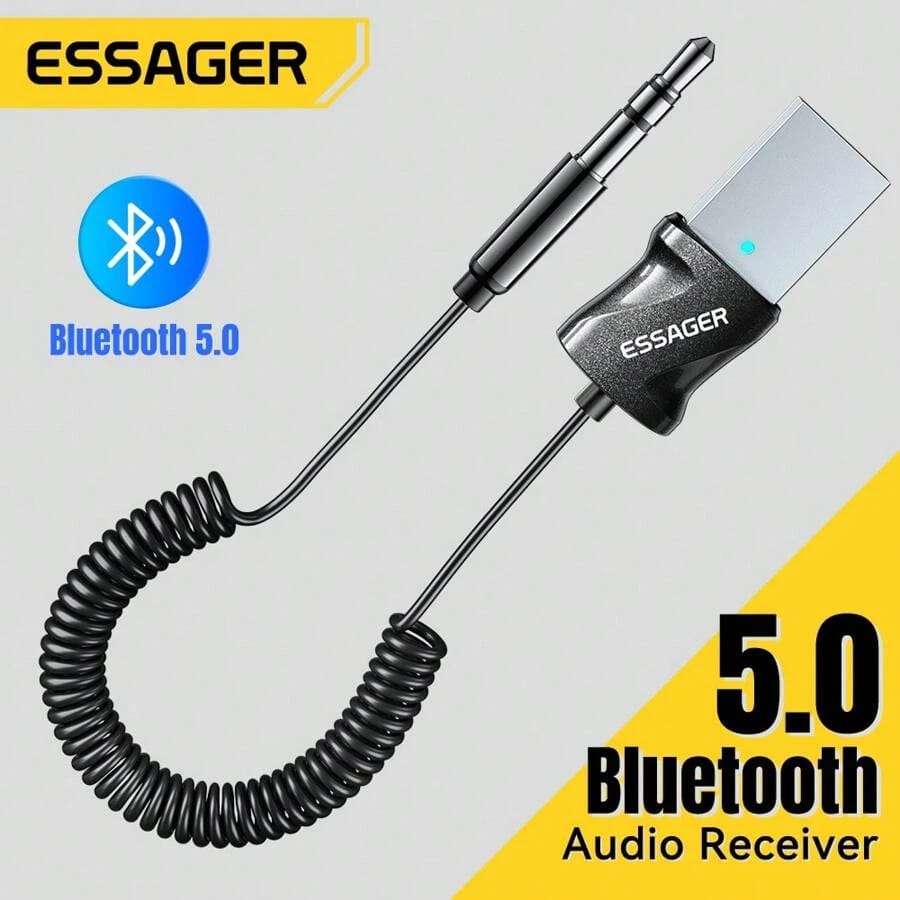 جهاز استقبال الصوت Essager Bluetooth 5.0 للسيارة