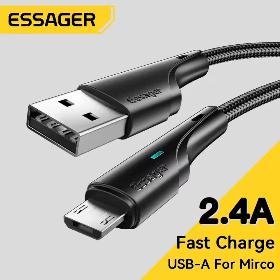 Essager 2.4A Fast Charge & Data Sync Cable - USB-A to Micro USB