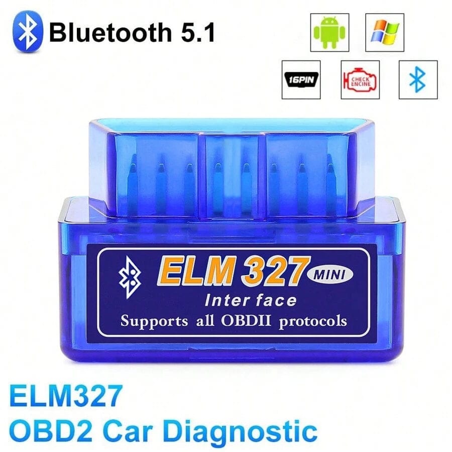 أداة تشخيص السيارات ELM327 OBD2 - جهاز اكتشاف الأعطال بالبلوتوث المتقدم