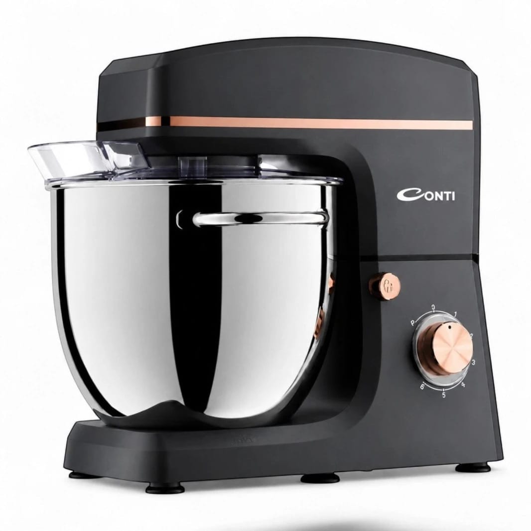 عجانة CONTI KM 102001 GR – قوة 2000 واط، سعة 10 لتر، 6 سرعات + وضع Pulse