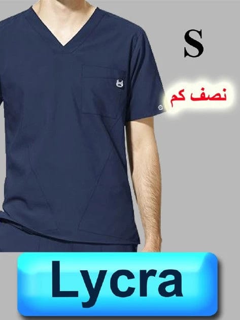 4150-ABC Scrub Lycra Short Sleeve Navy Blue S
