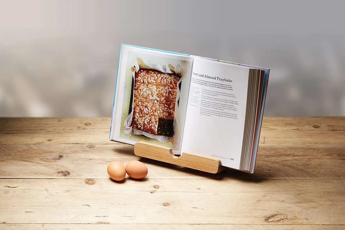Natural Elements Acacia Wood Cookbook & Tablet Stand