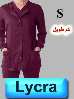 4078-ABC Scrub Lycra Long Sleeve Wine S