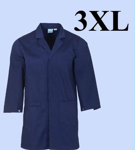 5172-ABC Lab Coat - Polyester Unisex - Navy Blue - 3XL