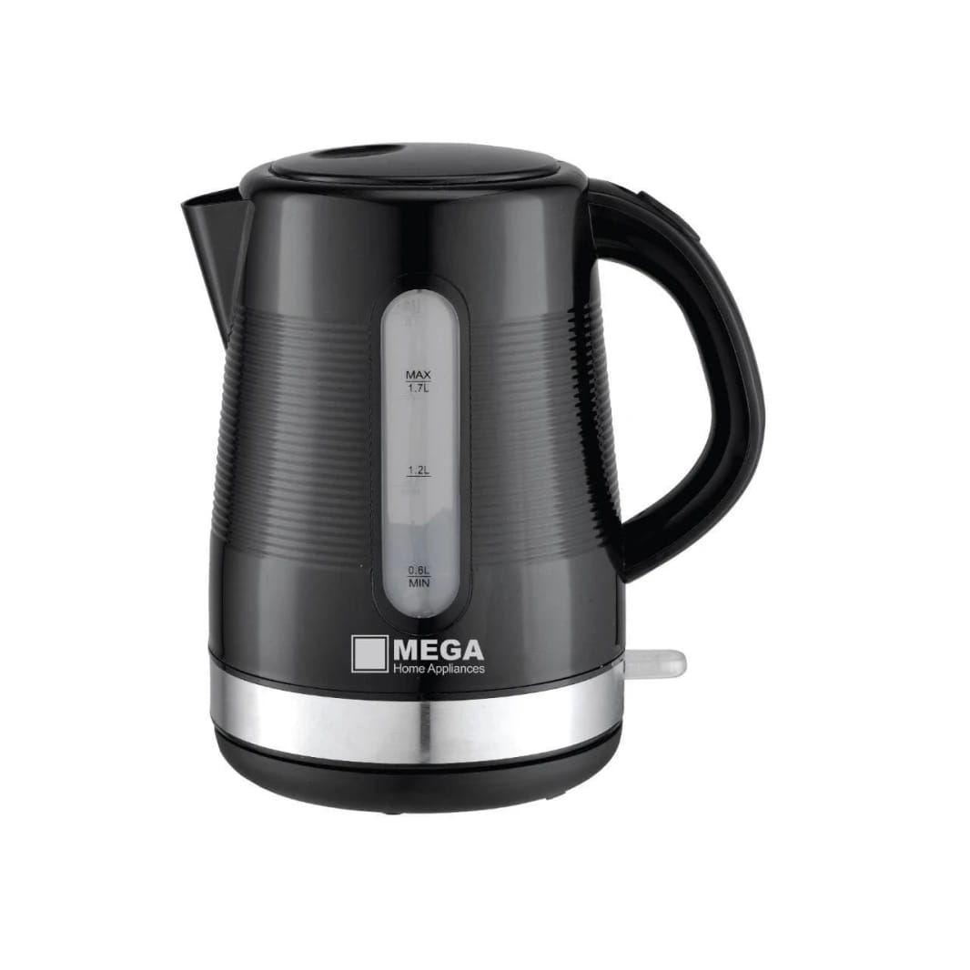 Electric Kettle Plastic Black 1.7L