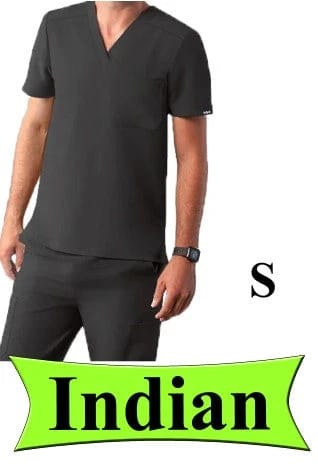 4208-ABC Scrub-Indian-Dark Gray-S
