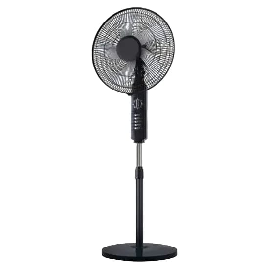 Stork Stand Fan, 18-Inch, 5 Blades, 3 Speeds, 70W, Black