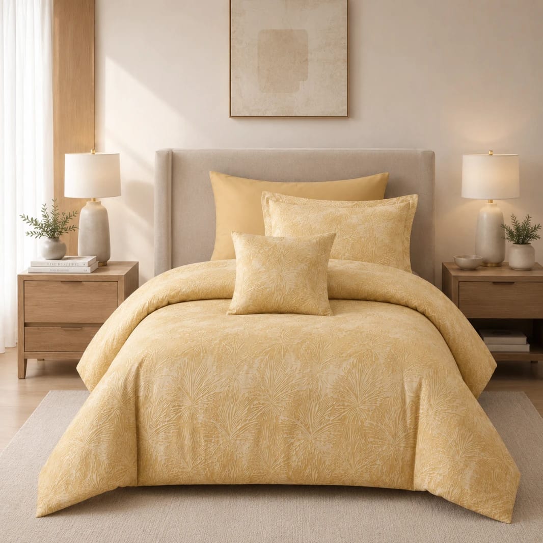 5-Piece Embroidered Jacquard Comforter Set, Twin XL