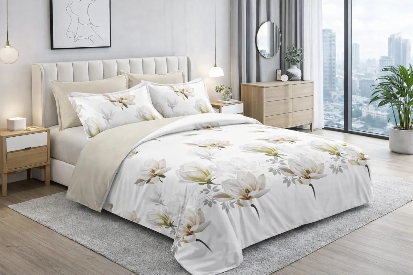 6-Piece Microfiber Double Comforter Set