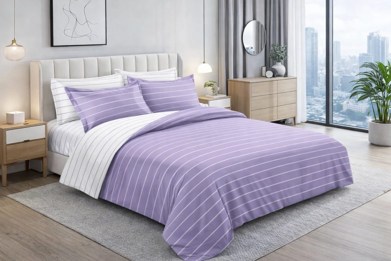 6-Piece Double Microfiber Comforter Set