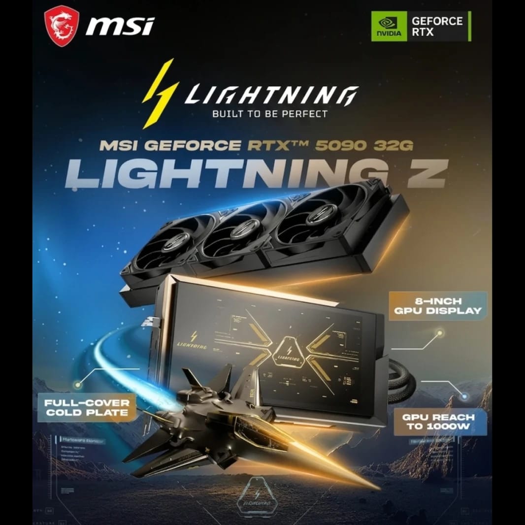 MSI GeForce RTX 5090 LIGHTNING Z بطاقة رسومات، ذاكرة 32 جيجابايت GDDR7