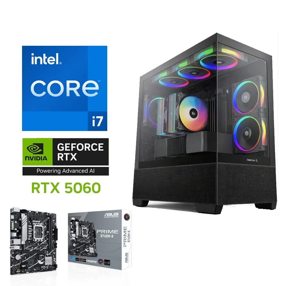جهاز الكمبيوتر للألعاب إنتل كور i7-14700F مع RTX 5060