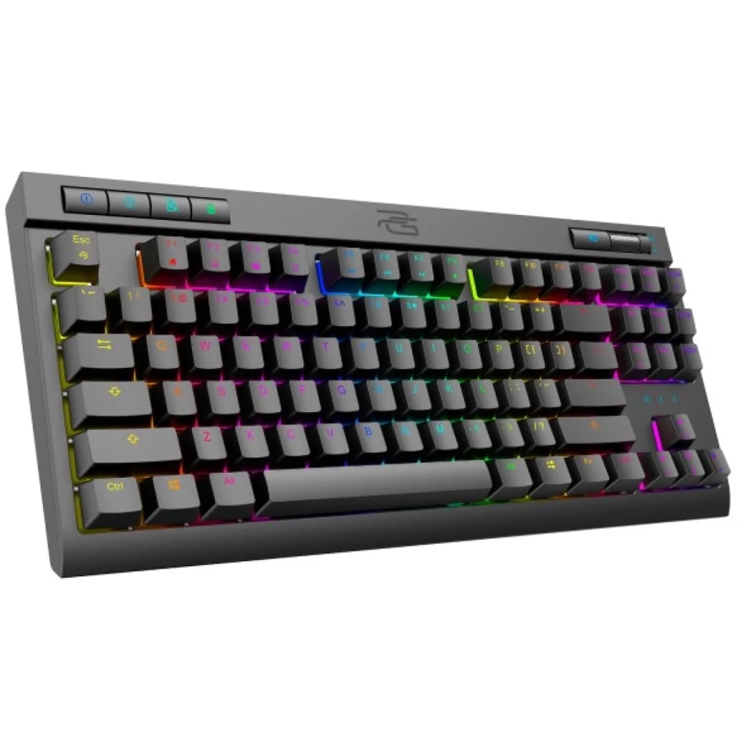 كيبورد جيمينج ميكانيكي RGB من Proove مع تبديل جانبي - مفاتيح حمراء، تخطيط إنجليزي - أسود