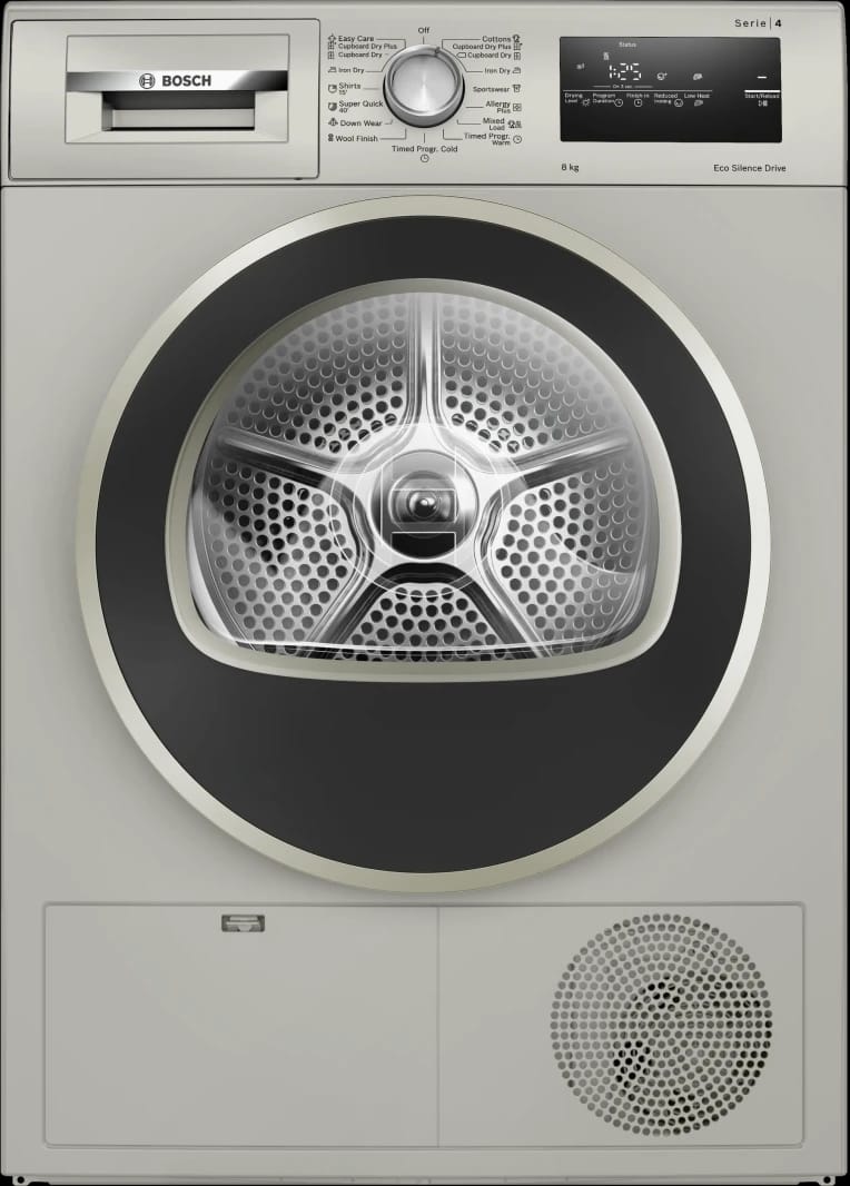 Bosch WTN86212ME Serie 4 Condenser Tumble Dryer 8KG Silver with AutoDry