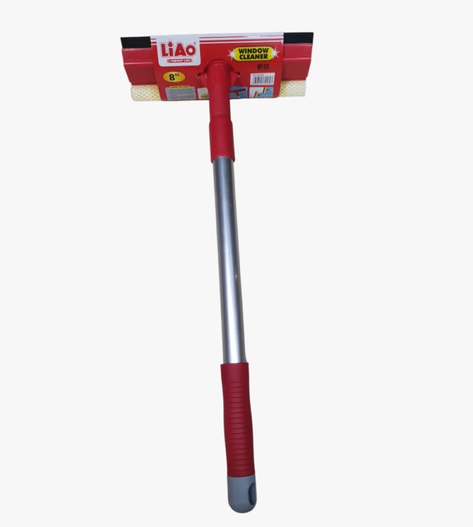 Liao Professional Window Cleaner with Comfortable Telescopic Handle and Durable Squeegee for Cleaning Glass Windows, Cars, and Facades