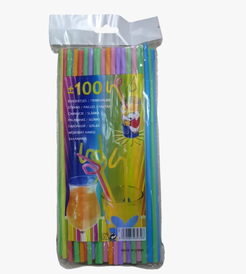 Loli Colourful Plastic Straw Set for Everyday Use, Perfect for Parties and Special Occasions, Ideal for Adults and Kids
