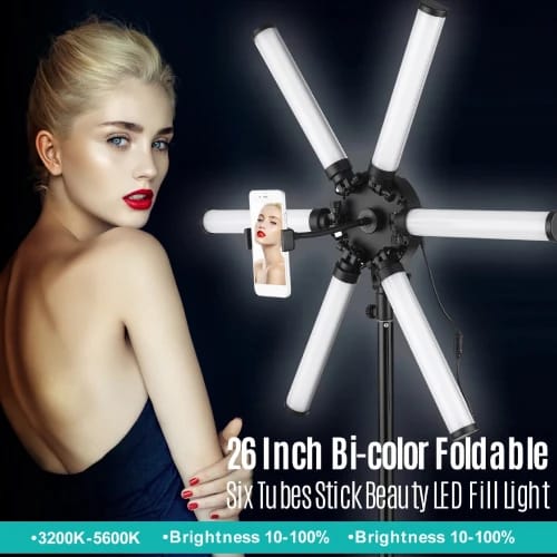 Professional LED Star Light 6 Arm 60W HD-60X with Stand