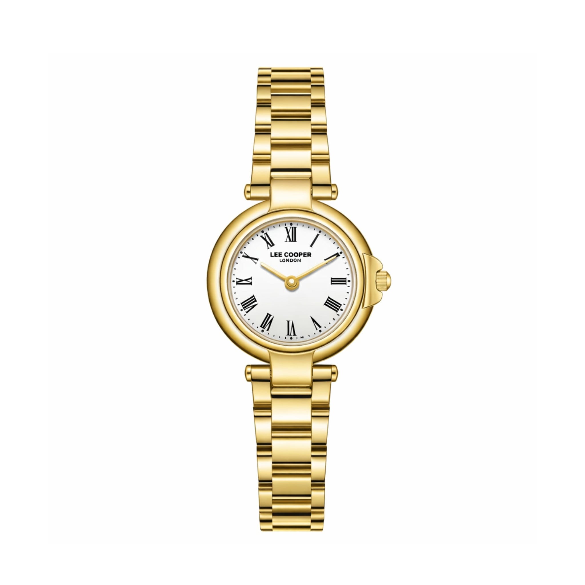 Lee Cooper Aurelia Golden Stainless Steel White Dial Watch for Women