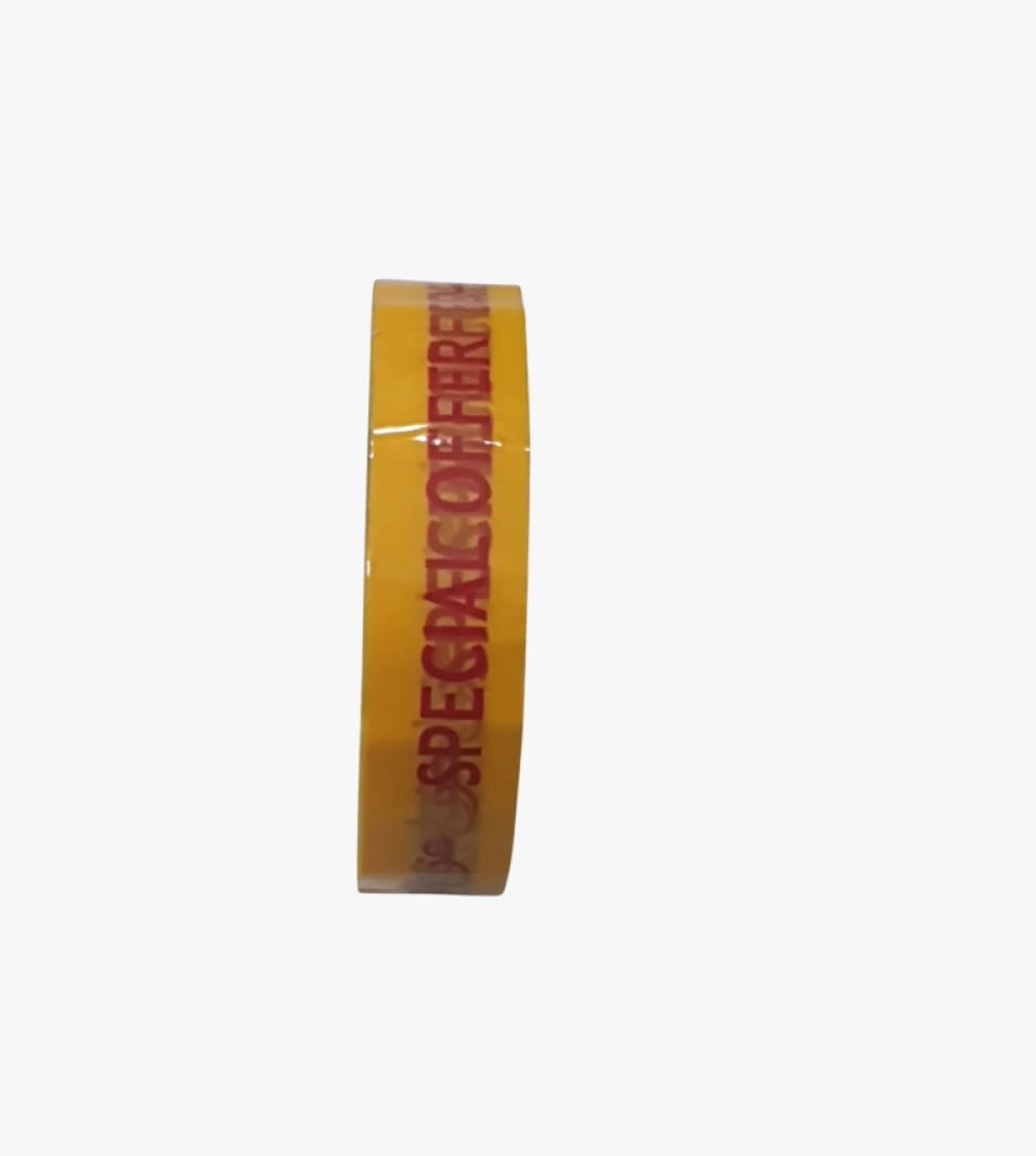 Roto Adhesive Tape for Special Uses in Yellow with Special Offers Design for Retail and Packaging