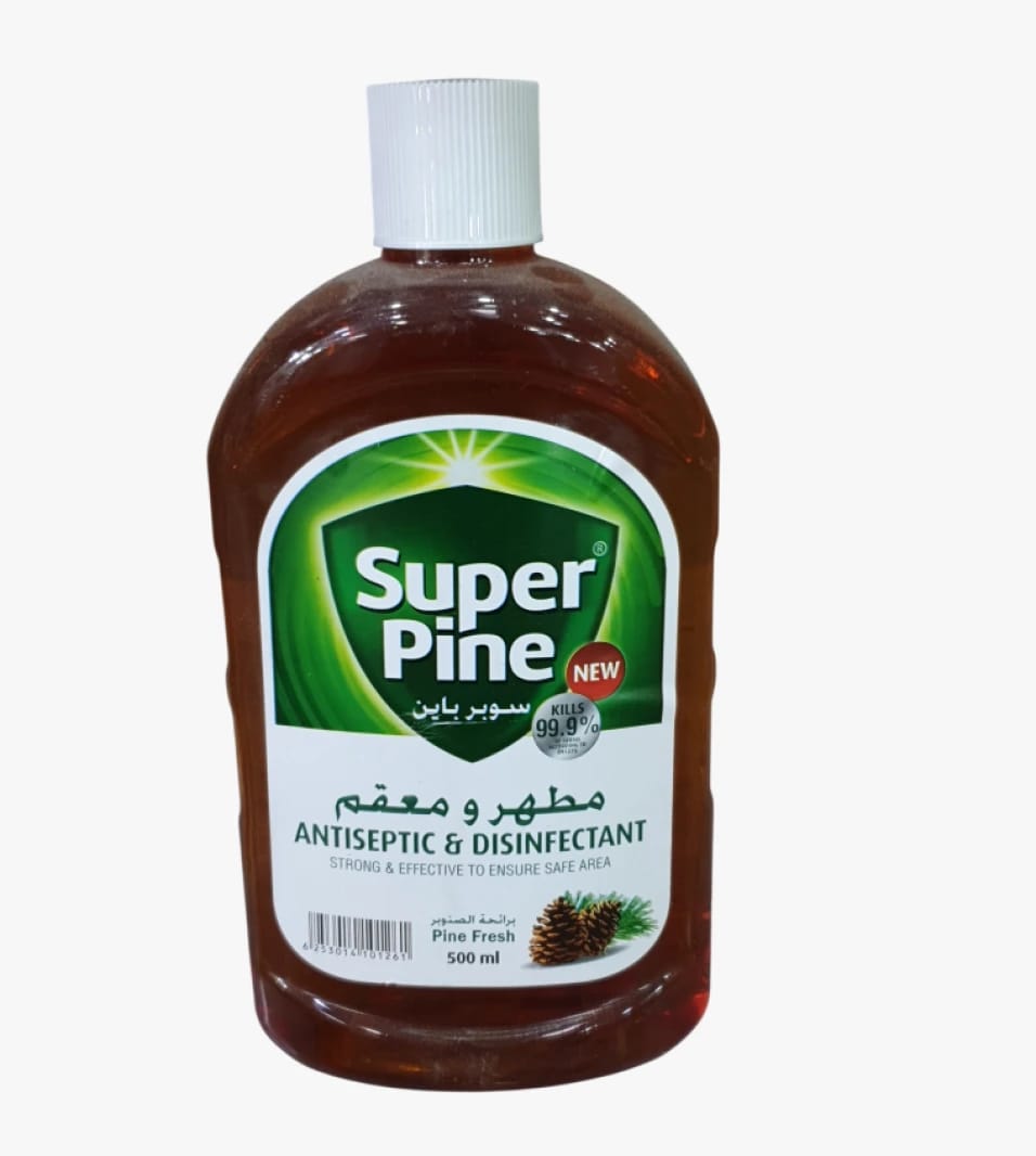 Super Pine Antiseptic and Disinfectant with Pine Fresh Scent for Floors, Hospitals, and Homes to Effectively Eliminate Bad Odors and Bacteria