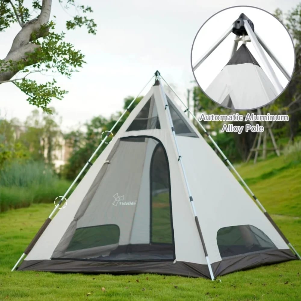 Vidalido 2-4 Person Tall Teepee Tent for Camping