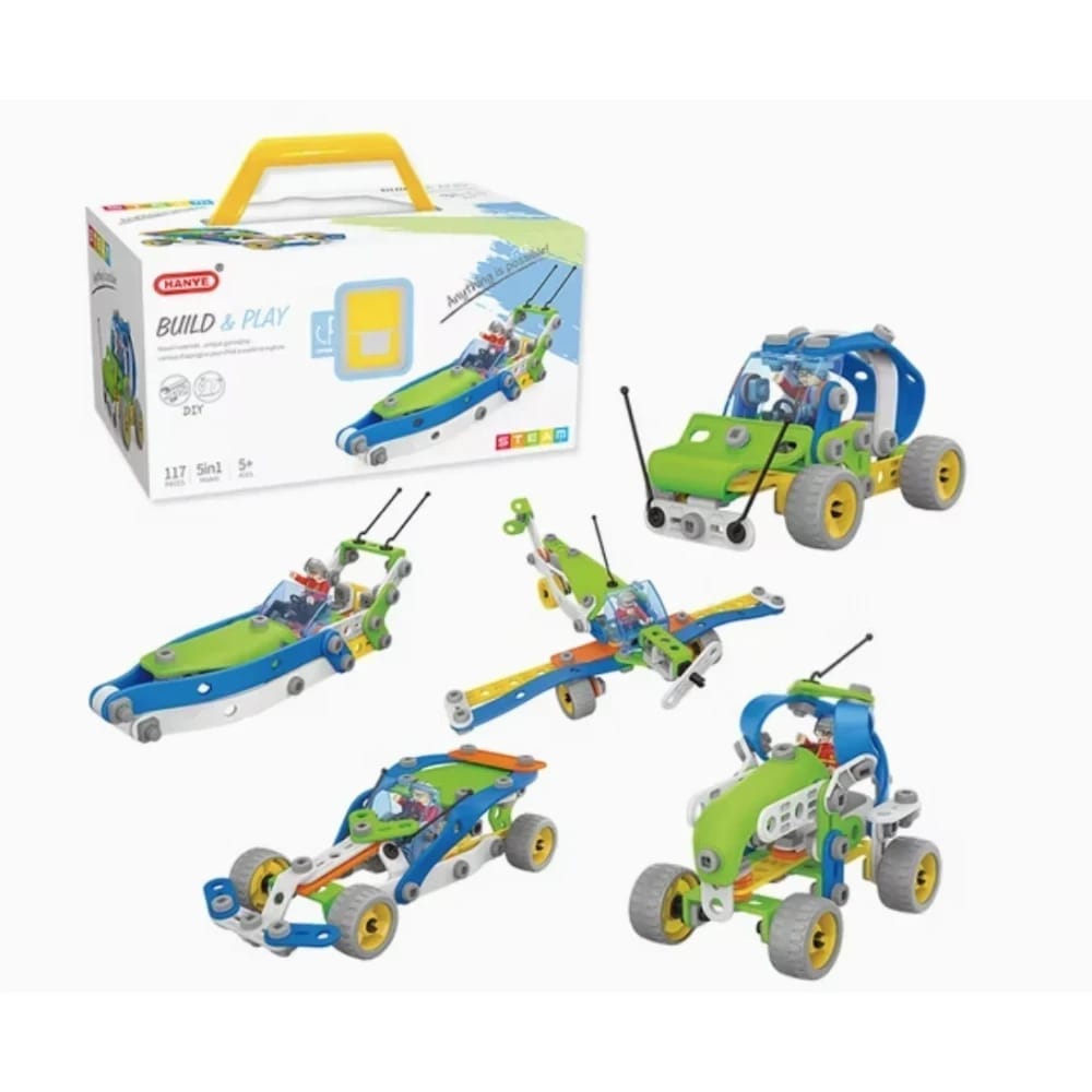 HANYE 117PCS 5 in 1 Screw Assembly Model Toy Set for Kids