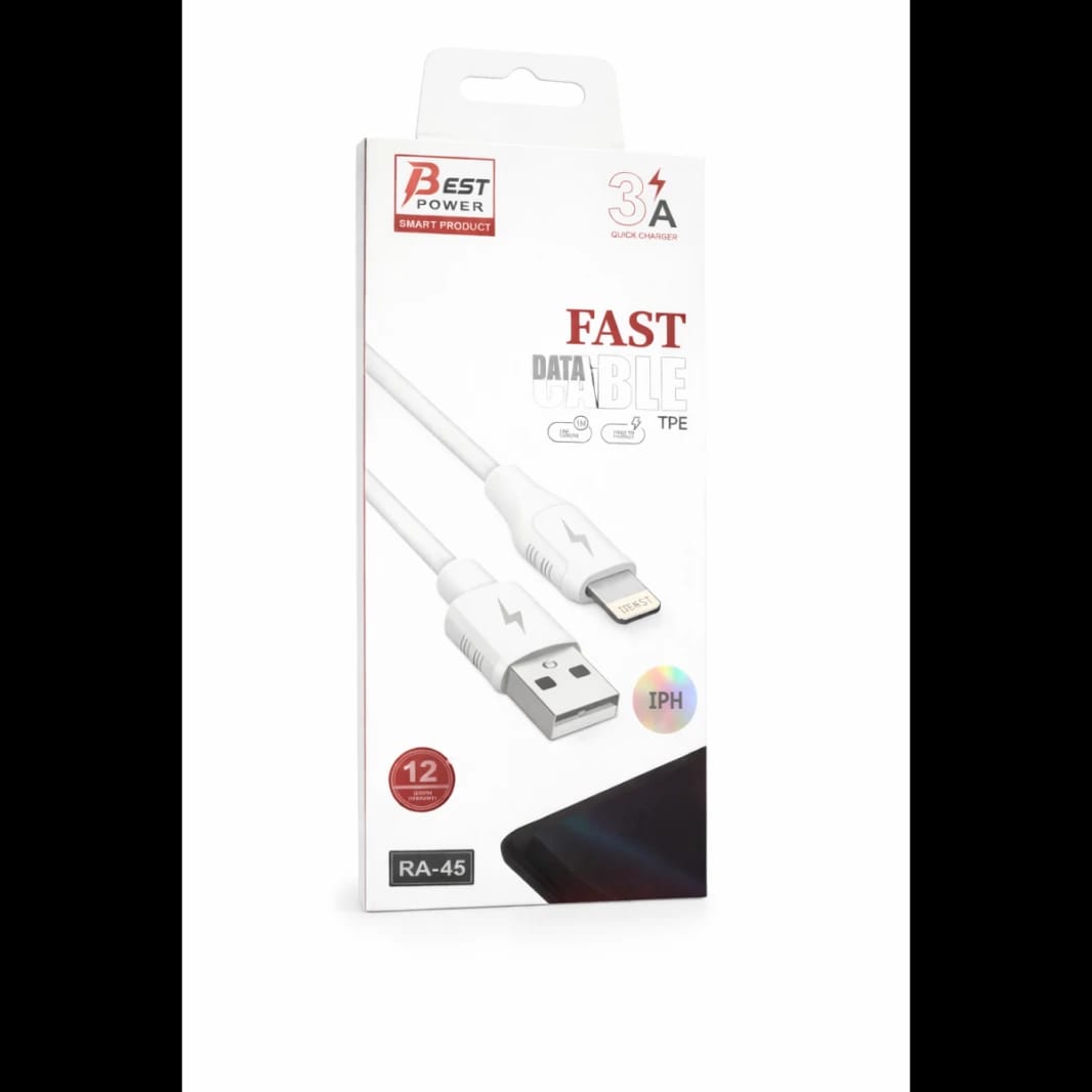 Best Power RA-45 USB-A to Lightning Cable – 3A Fast Charging