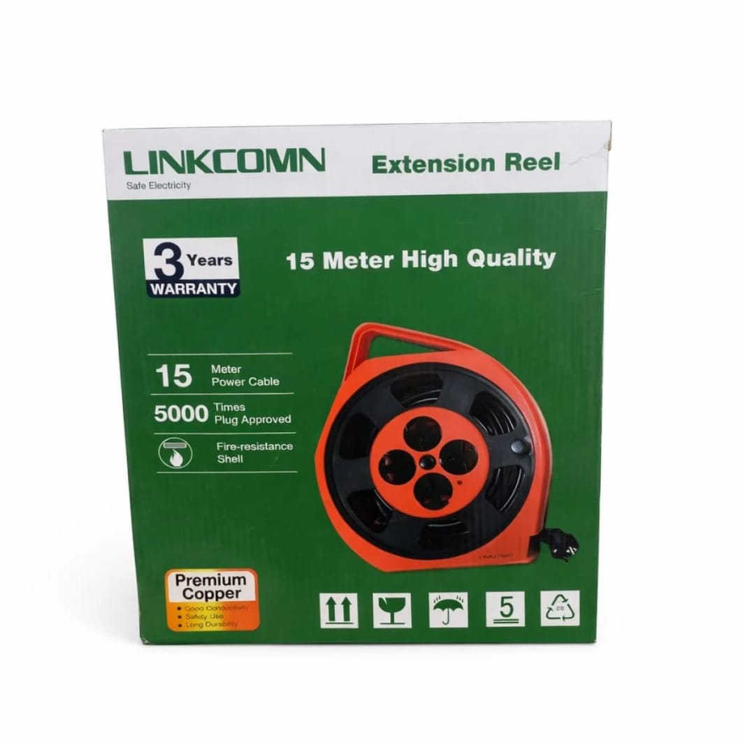 Lincomn LC-PS491 Power Strip with 4 Sockets, 15m Cord | EU