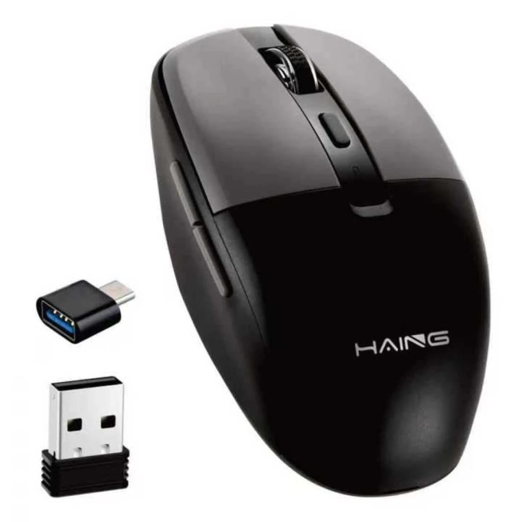 HAING HI-T25 Wireless Mouse with Type-C Adapter