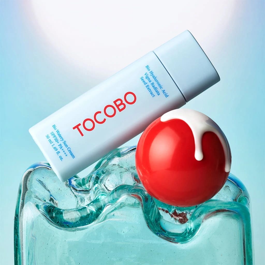 Tocobo Bio Watery Sun Cream, Innovative Summer Skin Protector for All Skin Types Seeking Lightweight Natural Care.