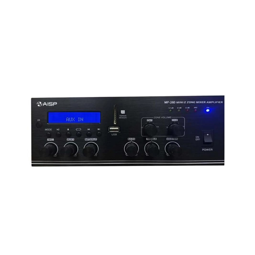 AISP MP-260 Mixer Amplifier with USB/BT/FM/AUX/SD 60W