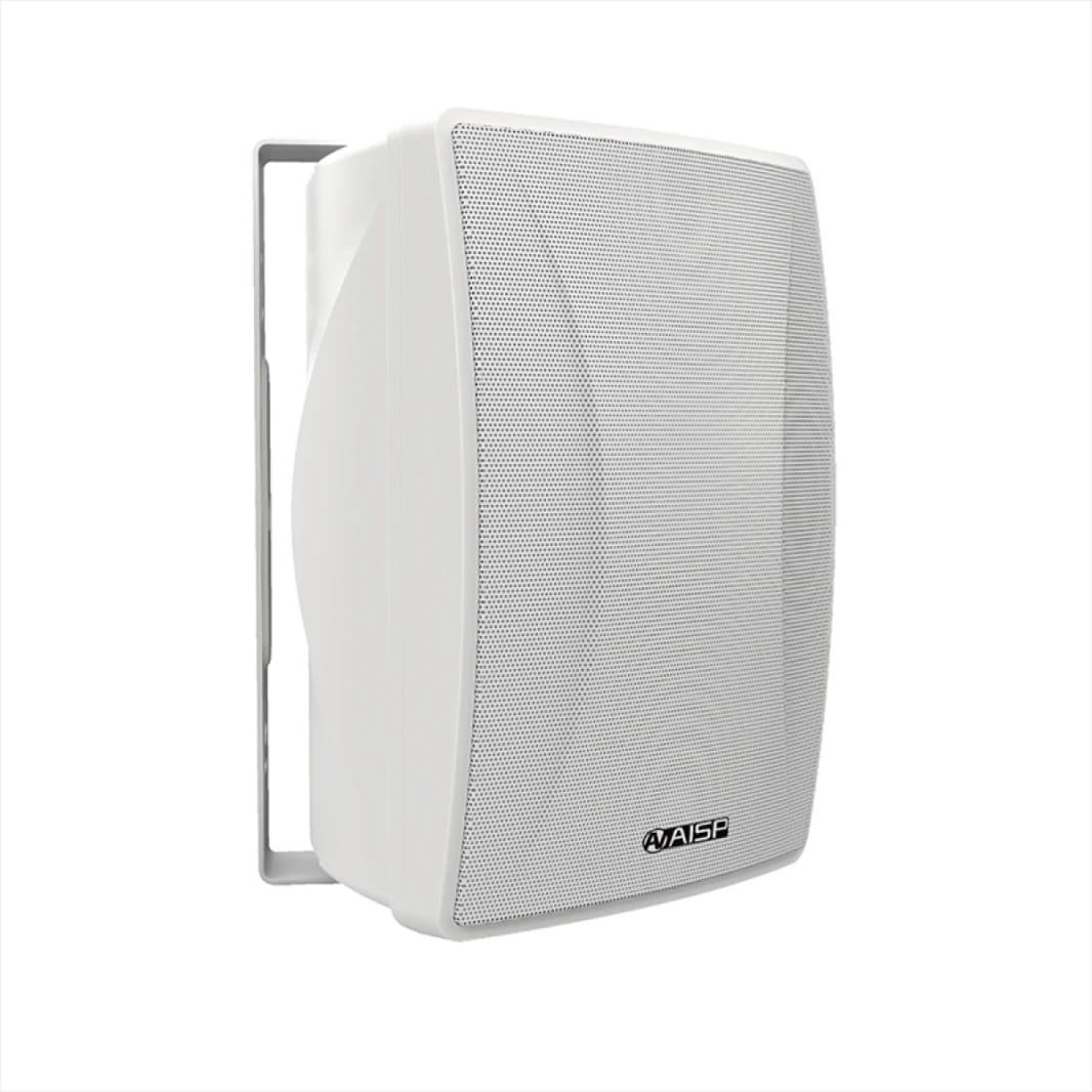 AISP WS-520U مكبر صوت جداري نشط 4 بوصة UHF بقوة 2*20 وات - أبيض