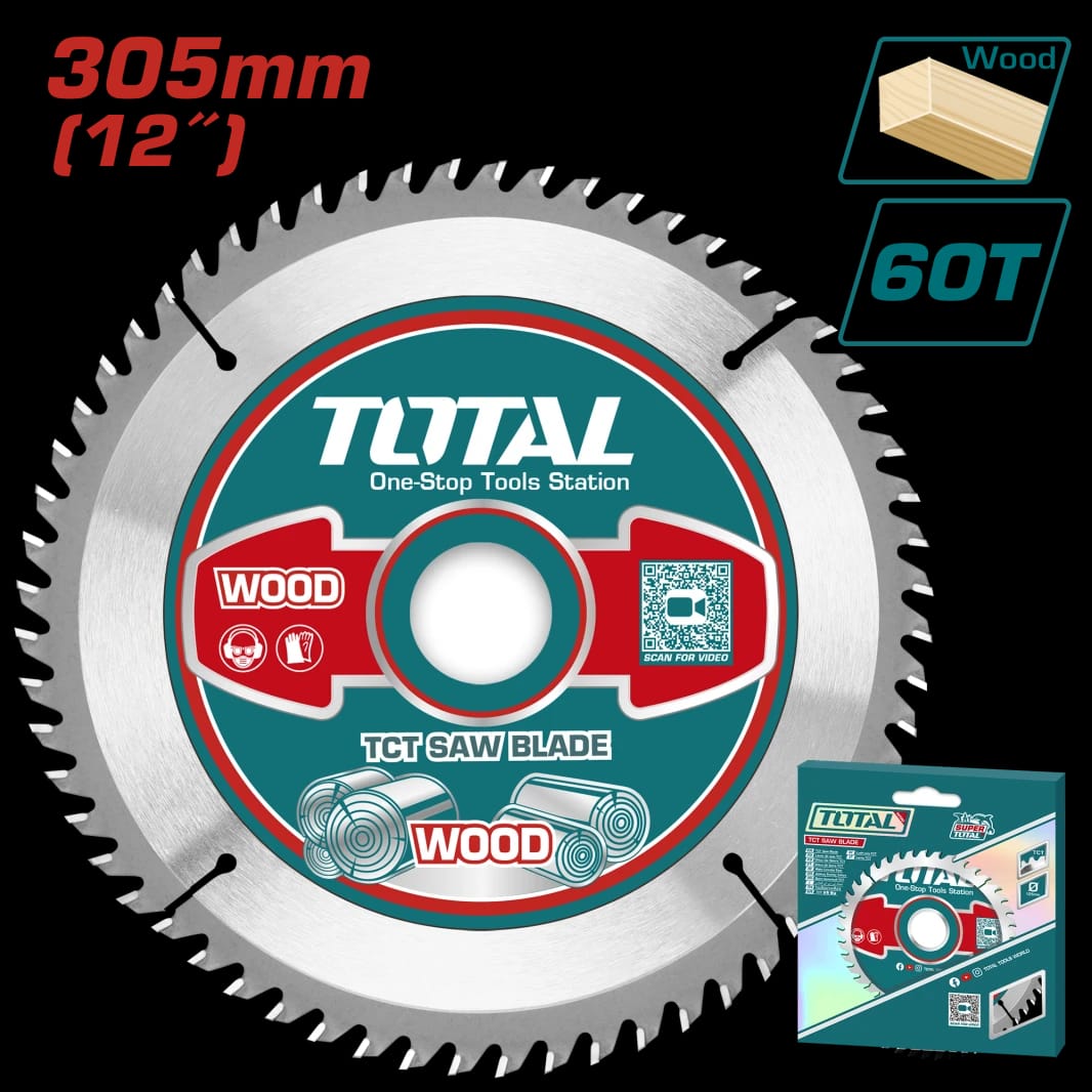 قرص منشار TCT 305مم | 12 بوصة – 60 سن لقطع الخشب