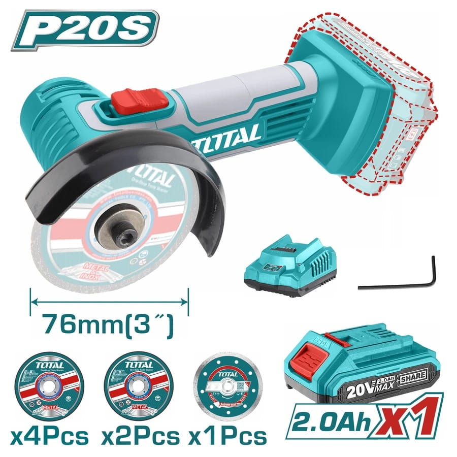 TOTAL Lithium-ion Mini Cut-off Tool 20V