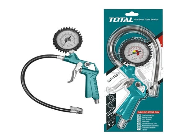 مجموعة نفخ إطارات الهواء TOTAL 8.5 بار | 120PSI (TAT11601)