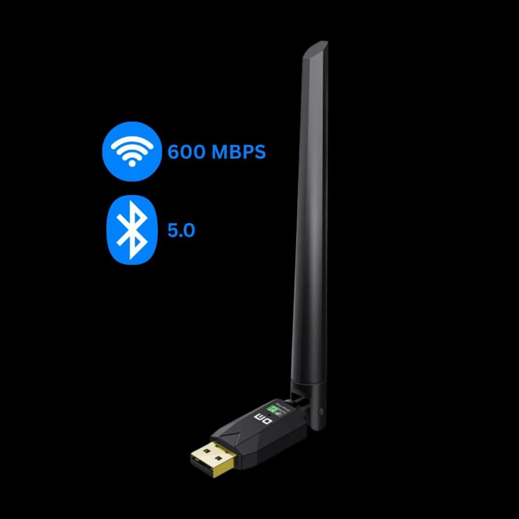 محول DM AD087 بتقنية البلوتوث 5.0 - نقطة وصول ومرسل ومستقبل WiFi مزدوج النطاق بسرعة 600Mbps