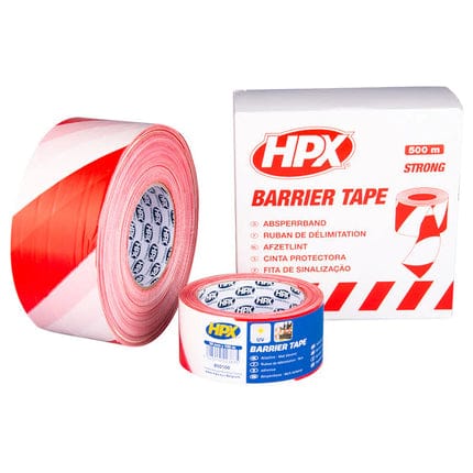 شبر تحذيري 50مم*100متر لون ابيض احمر hpx