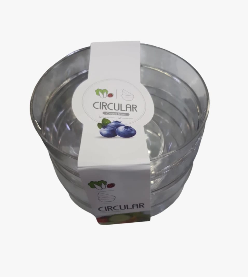 Circular Plastic Crystal Bowl Sets with Elegant and Modern Design for Kitchens and Hospitality