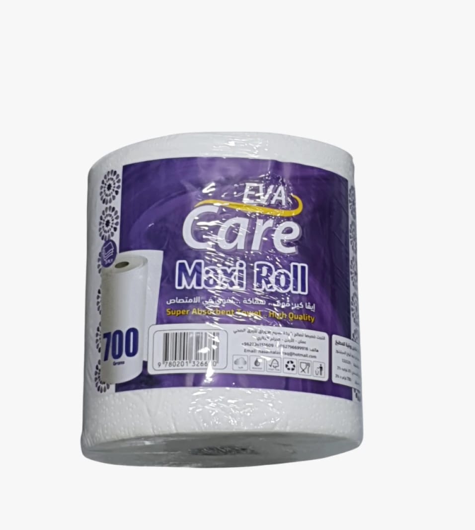 EVA Care Large Maxi Roll Kitchen Towels, Deluxe Design for Daily Use, Suitable for the Whole Family, Super Absorbent and High Quality