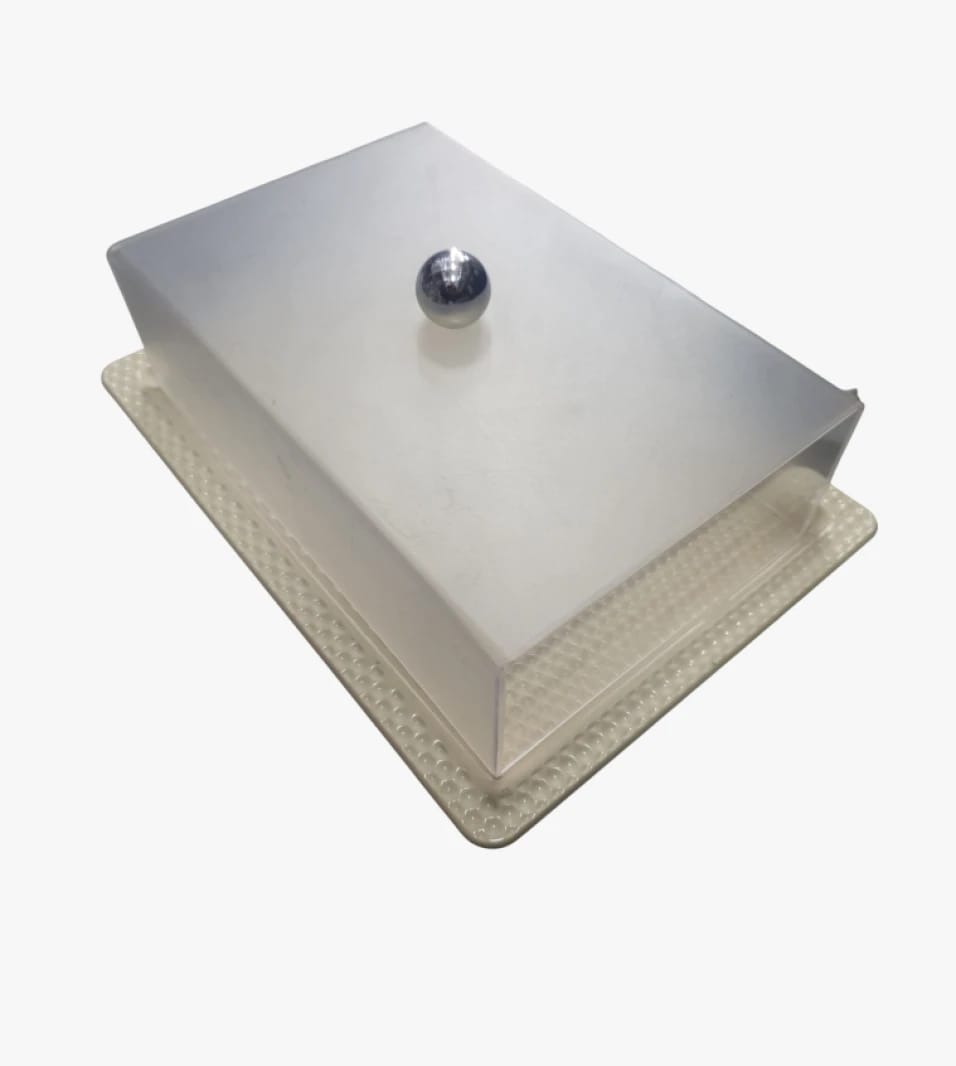 Crystal Clear Rectangular Cheese Box Cover for Food, with Modern Design Aimed at Simplicity and Luxury Lovers