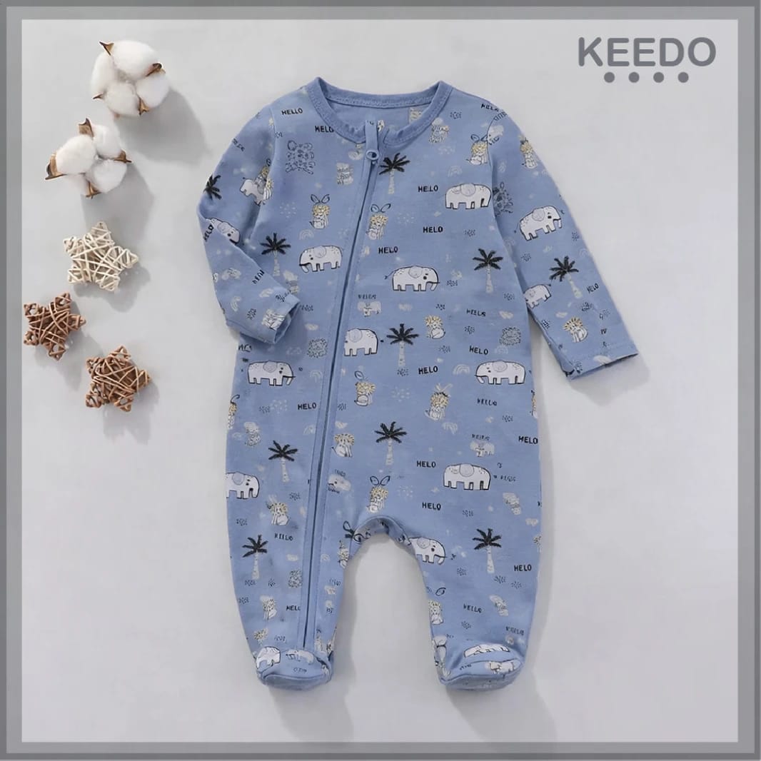 Baby Overalls by KEEDO - Soft Cotton with Zipper